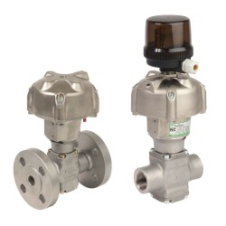 Zawór pneumatyczny 2/2 NC NPTF1-1/2", stal nierdzewna, PTFE, DN40, PN40, siłownik D150, seria 298 - ASCO