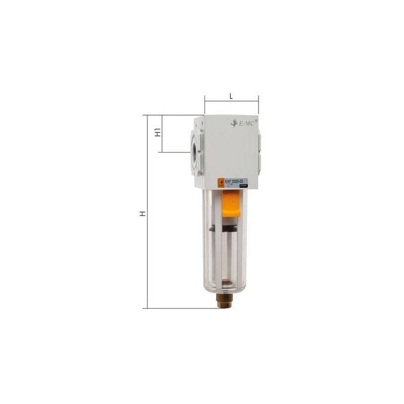 Filtr Eco-Line, G3/8, spust automatyczny - Emc
