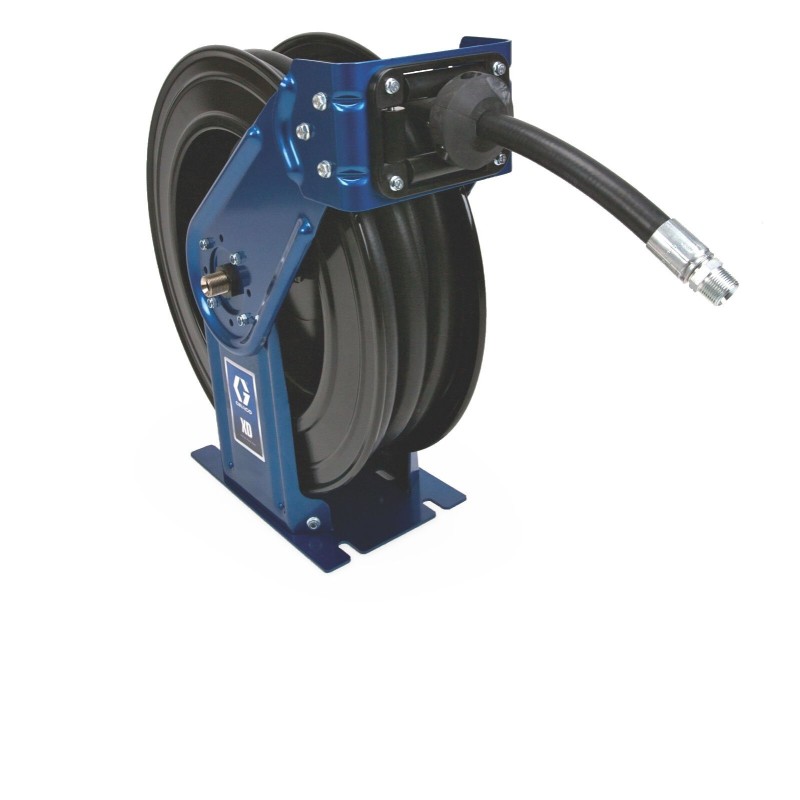 Zwijacz przewodu XD40 do oleju, wlot 3/4", wąż 19 mm, l 15 m , NPT, mocowanie pojazd/stół, kolor żółty (GHSMD5F) - Graco