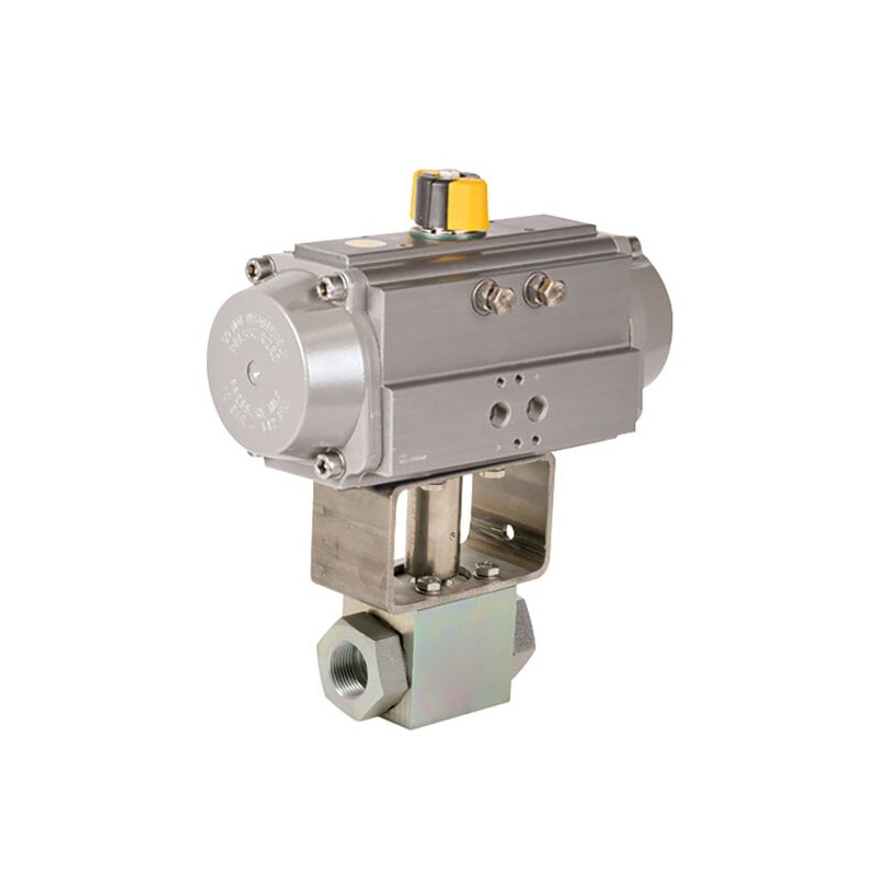 Zawór kulowy stalowy 1/2" + RE64 napęd dwustronny /DP 100bar max