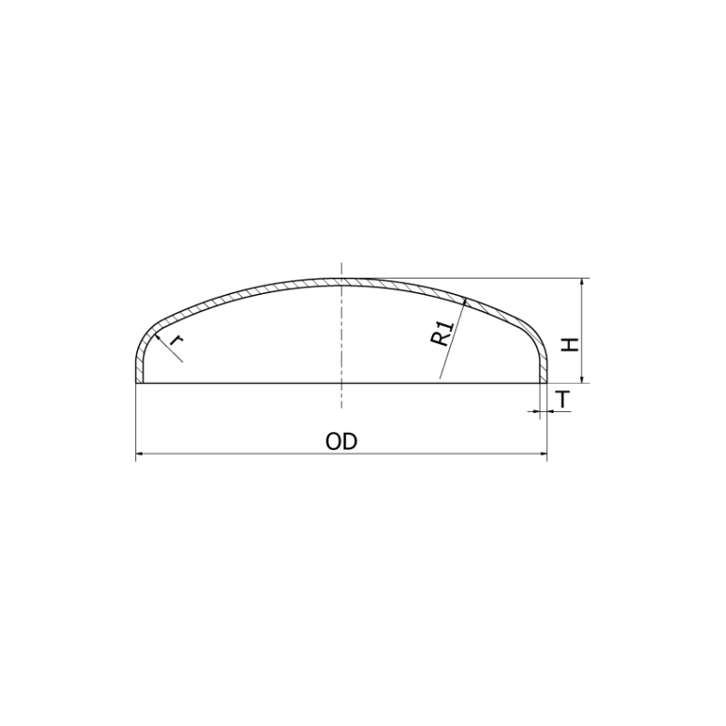 Dennica 63.5 x 2 mm, 1.4404, EN 10253-4 type A, Metryczny, z blachy, bezszwowa