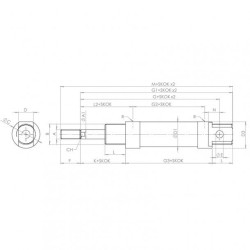 Siłownik ISO6432 D25x0040 z magnesem