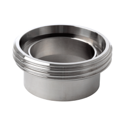 Króciec złącza gwintowany DN100 114.3 x 2 mm C 54 - FD+, 304, DIN 11851, długi, Rd130x1/4