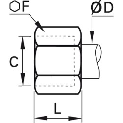 Nakrętka ze stali nierdzewnej 8 mm M12x1 (1810 08 00) - Legris