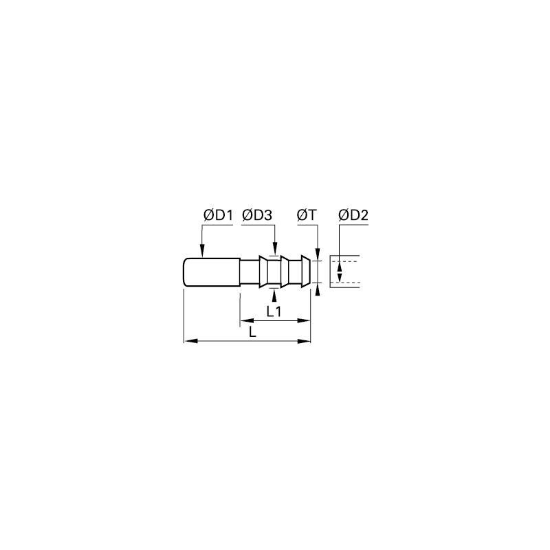 Adapter przejściówka ze złącz z pierścieniem zaciskowym na wąż gumowy 12 mm 13 mm (1822 12 13) - Legris