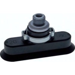 Ssawka owalna, 24 x 8mm, Hub 1mm, Silikon (przezroczysty)