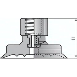 Ssawka owalna, 45 x 15mm, Hub 3mm, Silikon (przezroczysty)
