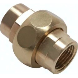 Śrubunek gwintowany, uszczelnienie płaskie, Rp 1/2"(GW), 16 bar, mosiądz