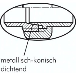 Śrubunek do wspawania, uszczelnienie stożkowe, Rp 2"(GW)-60,3mm