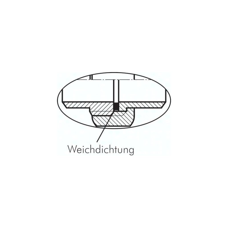 Śrubunek gwintowany, uszczelnienie płaskie, Rp 3/8"(GW), 25 bar, żeliwo cynkowane