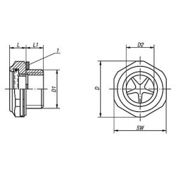 Olejowskaz aluminium (28010-20014) - Norelem
