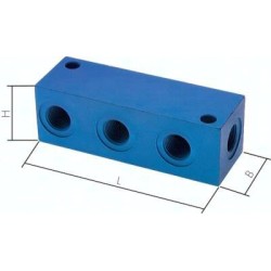 Listwa rozdzielająca, 4xG3/4, aluminium