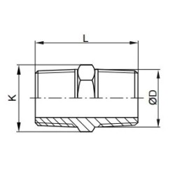 Nypel gwintowany R3", stal nierdzewna (AISI316)