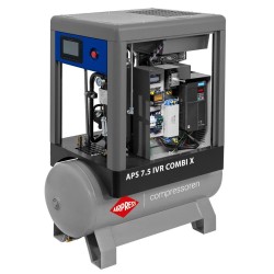 Kompresor śrubowy APS 7.5 IVR Combi X 10 bar 7.5 KM/5.5 kW 170-760 l/min 200 l