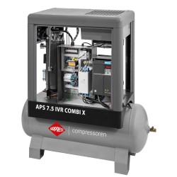 Kompresor śrubowy APS 7.5 IVR Combi X 10 bar 7.5 KM/5.5 kW 170-760 l/min 200 l