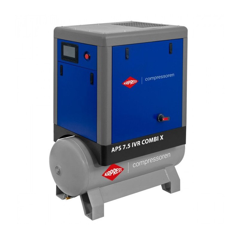 Kompresor śrubowy APS 7.5 IVR Combi X 10 bar 7.5 KM/5.5 kW 170-760 l/min 200 l