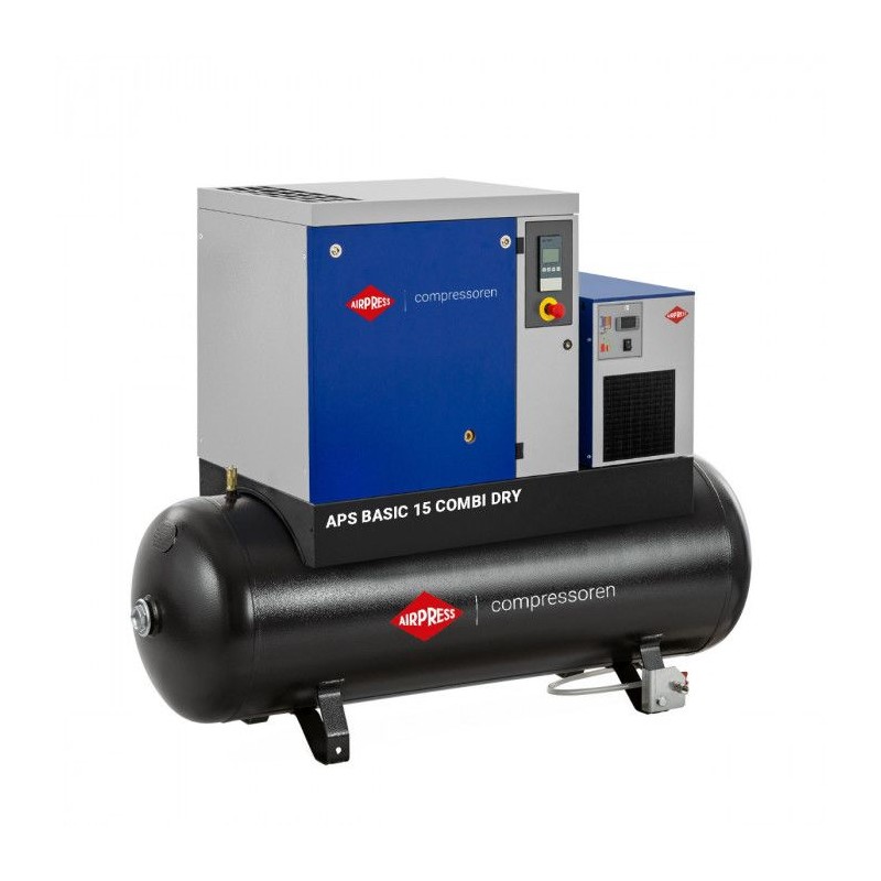 Kompresor śrubowy APS 15 Basic Combi Dry 10 bar 15 KM/11 kW 1416 l/min 500 l