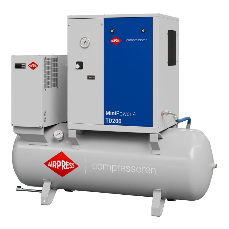 Kompresor śrubowy MiniPower 4 TD200 | 4.0 KM / 3.0 kW | 385 L/min | 200 L