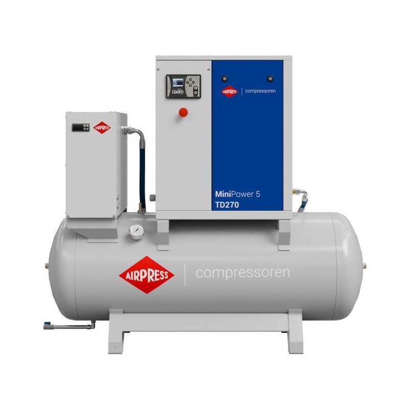 Kompresor śrubowy MiniPower 5 TD270 | 5.5 KM / 4.0 kW | 485 L/min | 270 L