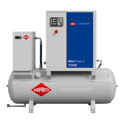 Kompresor śrubowy MiniPower 5 TD200 | 5.5 KM / 4.0 kW | 485 L/min | 200 L