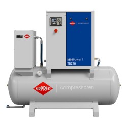 Kompresor śrubowy MiniPower 7 TD270 | 7.5 KM / 5.5 kW | 650 L/min | 270 L
