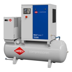 Kompresor śrubowy MiniPower 7 TD200 | 7.5 KM / 5.5 kW | 650 L/min | 200 L