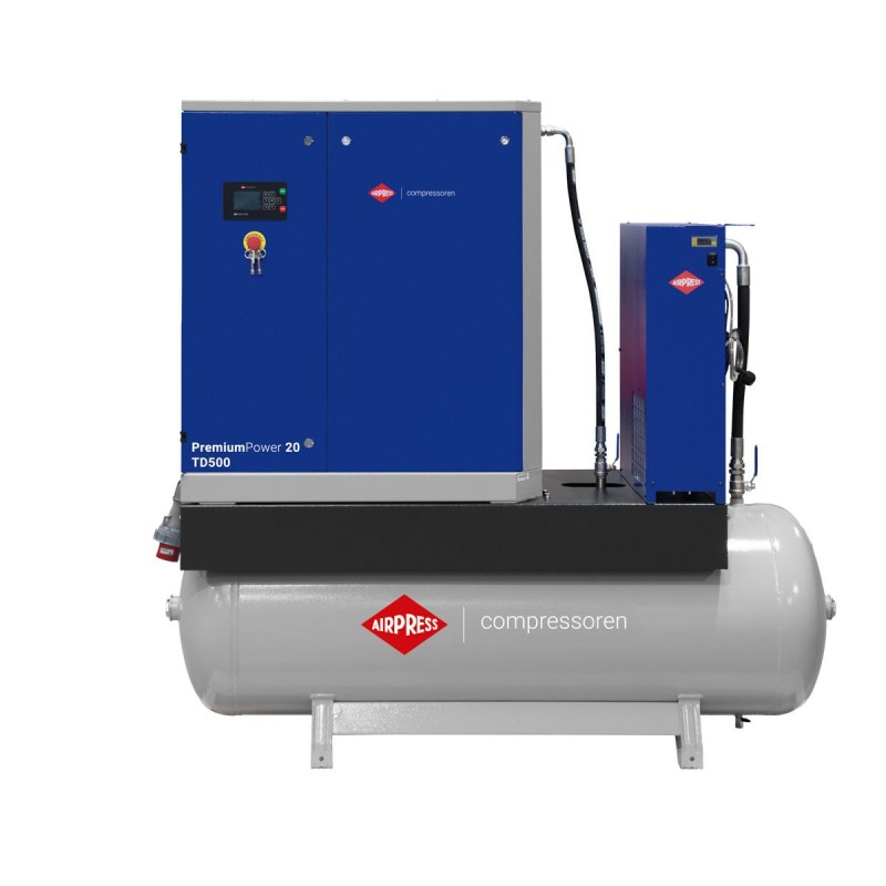 Kompresor śrubowy PremiumPower 20 TD500 | 20 KM / 15 kW | 1100 - 2420 l/min | 500 l