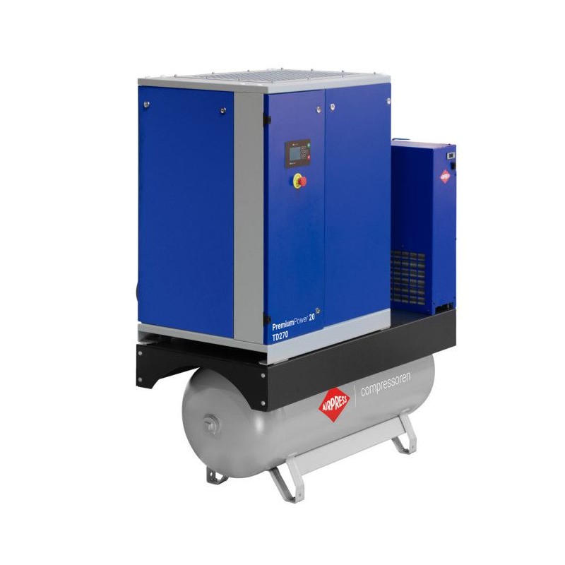 Kompresor śrubowy PremiumPower 20 TD270 | 20 KM / 15 kW | 1100 - 2420 l/min | 270 l