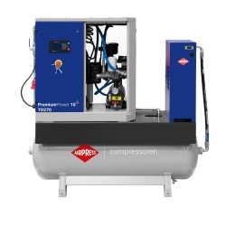 Kompresor śrubowy PremiumPower 10 TD270 | 10 KM / 7,5 kW | 377-1250 l/min | 270 l