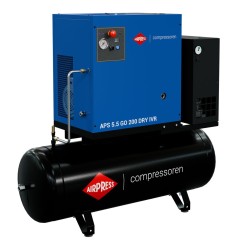 Kompresor śrubowy APS 5.5 GO 200 Combi Dry IVR 5.5 KM / 4 kW 10 bar 264-468 l/min 200 l