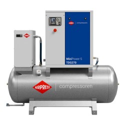 Kompresor śrubowy MiniPower 5 TDG270 | 5.5 KM / 4.0 kW | 485 L/min | 270 L galwanizowany