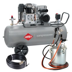 Kompressor HL 425-150 Pro + profesjonalny zestaw do bielenia i dezynfekcji gospodarstwa rolnego