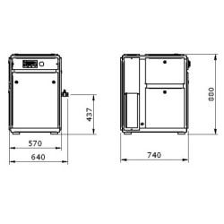 Kompresor Śrubowy WAN NK 30 4 kW 13 bar