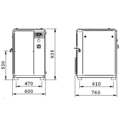 Kompresor Śrubowy WAN NK-40  7,5 KW  15 Bar