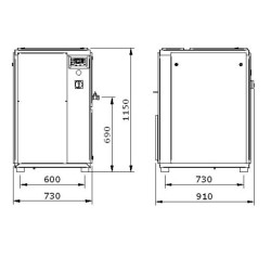 Kompresor Śrubowy WAN NK 60 15 kW 13 Bar