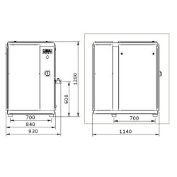 Kompresor Śrubowy WAN NK-100  22 kW 10 Bar