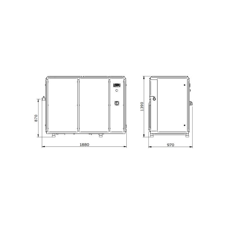 Kompresor Śrubowy WAN NK 160 30kW 10 Bar