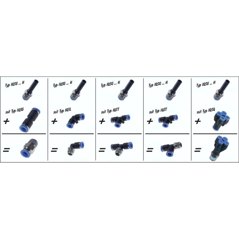 Łącznik wtykowy R1/4-10 gw. zew. (teflon)