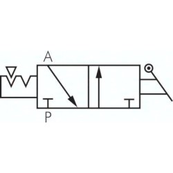 Zawór odcinający 3/2 R 3/8 - R 3/8 (teflon), gwint zewnętrzny