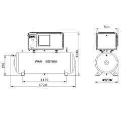 Kompresor Śrubowy WAN NK 30 B 5,5 kW 10 Bar