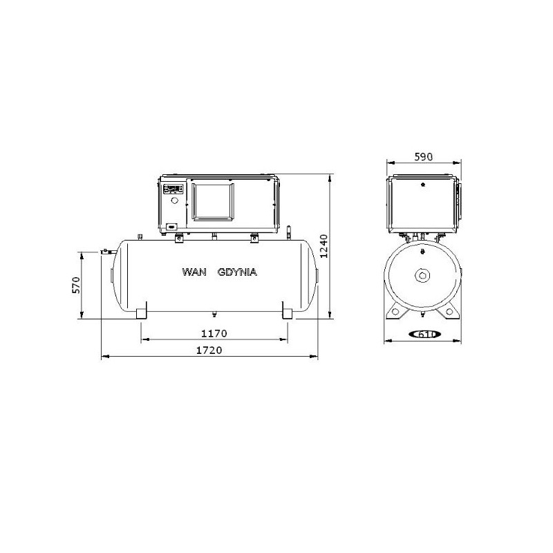 Kompresor Śrubowy WAN NK 30 B 5,5 kW 10 Bar