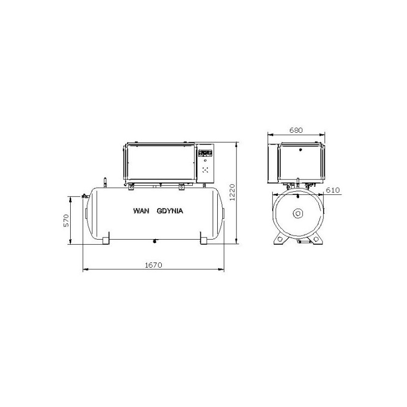 Kompresor Śrubowy WAN NK 40 B 7,5 kW 10 Bar