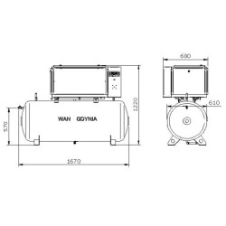 Kompresor Śrubowy WAN NK 40 B 7,5 kW 13 Bar