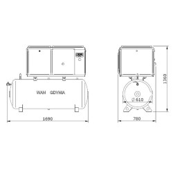 Kompresor Śrubowy WAN NK 60 b  11 KW 13 bar
