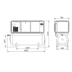 Kompresor Śrubowy WAN NK-60c 11 kW 8 Bar