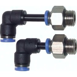 Złączka kątowa wtykowa z łącznikiem 4-4