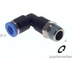 Złączka kątowa wtykowa M5-4 długi korpus (oring)