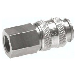 Szybkozłączka NW5 G1/8" GW, z odcięciem stal nierdzewna