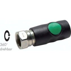 Szybkozłączka bezpieczna z przyciskiem NW7,2, G1/4" GW