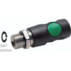 Szybkozłączka bezpieczna z przyciskiem NW7,2, G3/8" GZ